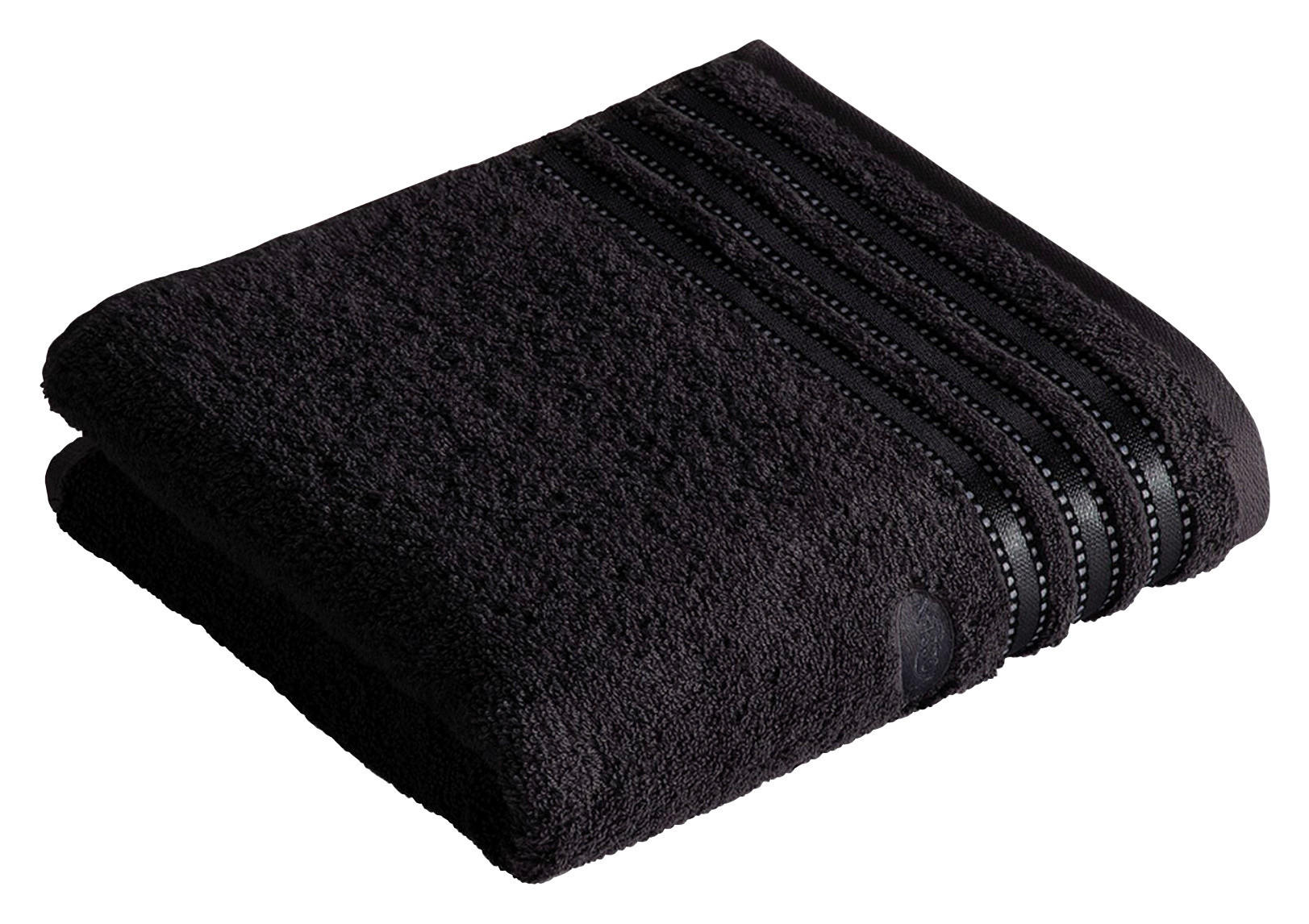 HANDTUCH Cult de Luxe Schwarz  - Schwarz, Basics, Textil (50/100cm) - Vossen