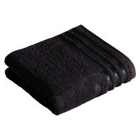 HANDTUCH Cult de Luxe Schwarz  - Schwarz, Basics, Textil (50/100cm) - Vossen