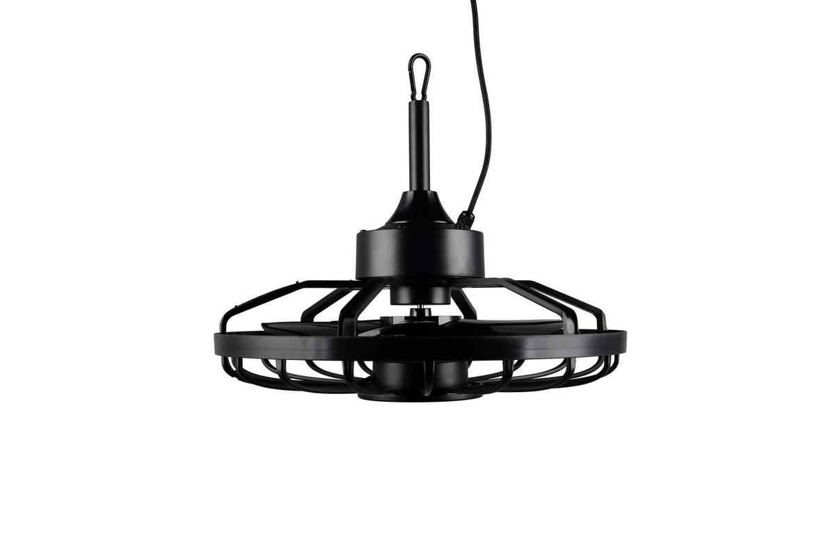 DECKENVENTILATOR - Schwarz, Design, Kunststoff/Metall (51/42cm)