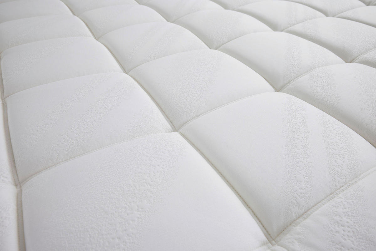 BOXSPRINGMATRATZE ALLURE REGINA H3/H4, 90/200 cm, Höhe ca.: 33 cm,  - Creme, Basics, Textil (90/200cm)