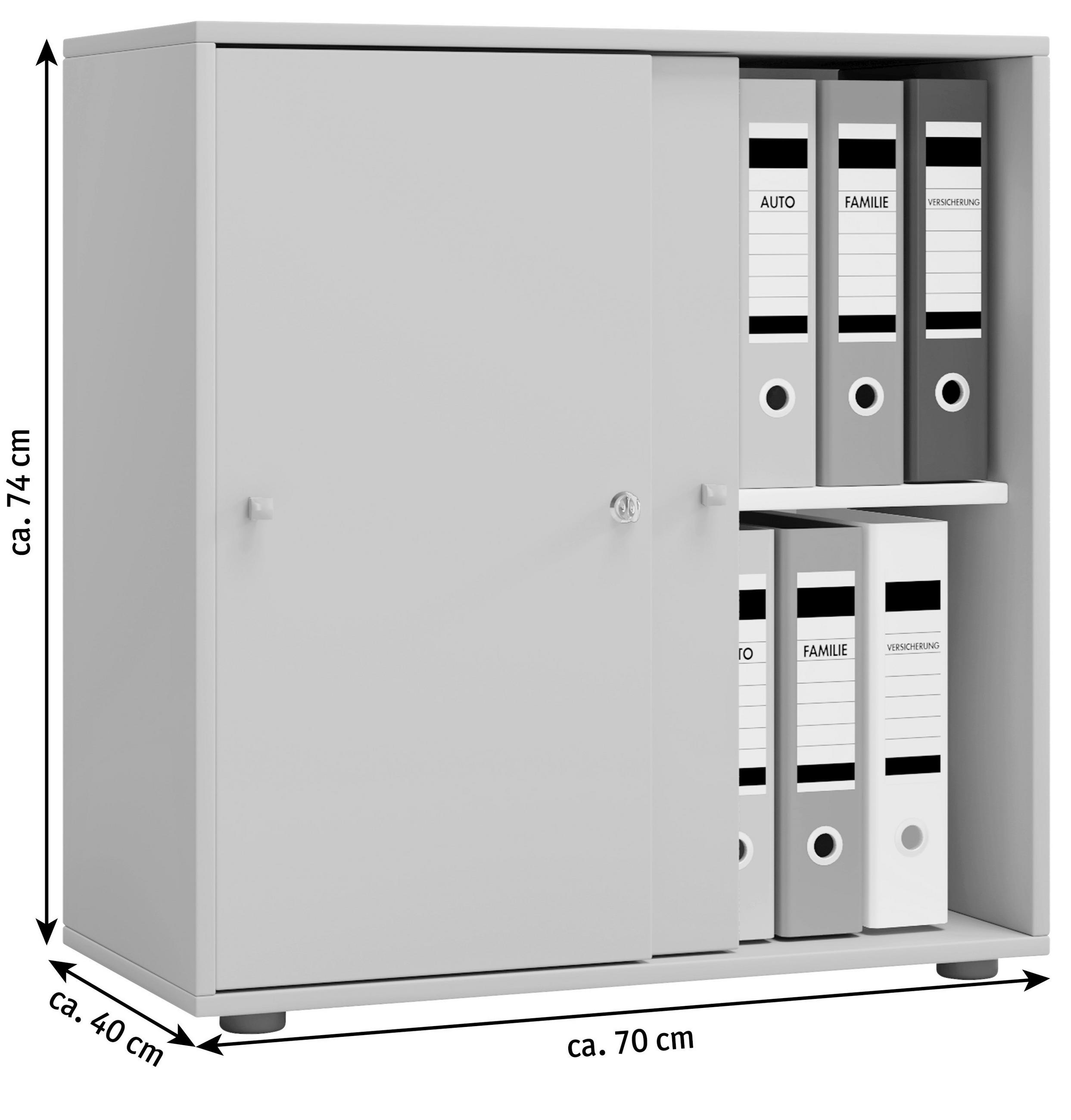 AKTENSCHRANK Weiß - Weiß, Basics, Holzwerkstoff (70/74/37cm) - MID.YOU