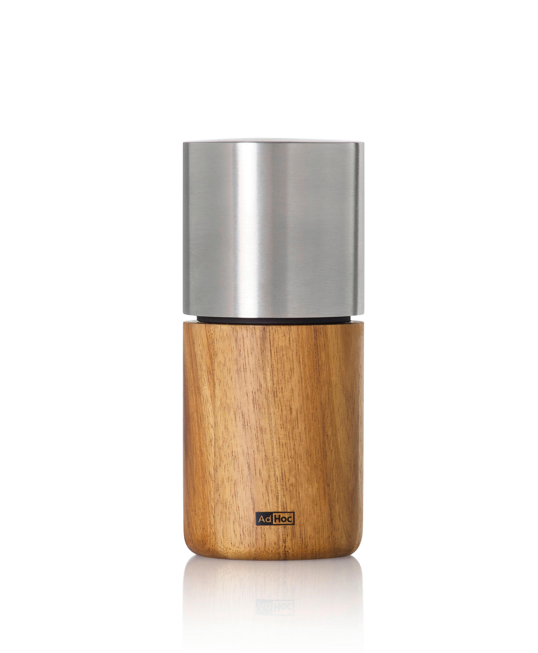 SALZ- ODER PFEFFERMÜHLE 5/11,5 cm   - Edelstahlfarben/Akaziefarben, Design, Keramik/Holz (5/11,5cm) - AdHoc