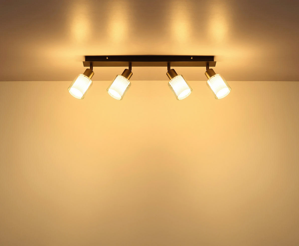 STRAHLER 56/8/18,6 cm   - Schwarzchrom/Weiß, Basics, Glas/Metall (56/8/18,6cm) - Globo