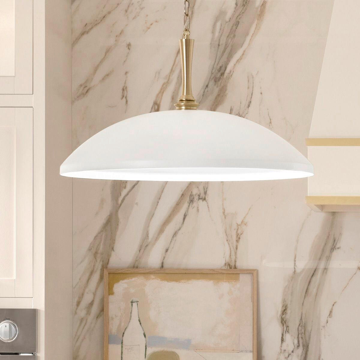 HÄNGELEUCHTE    - Weiss/Champagner, Konventionell, Metall (225.9/33/50.8cm) - Elstead Lighting
