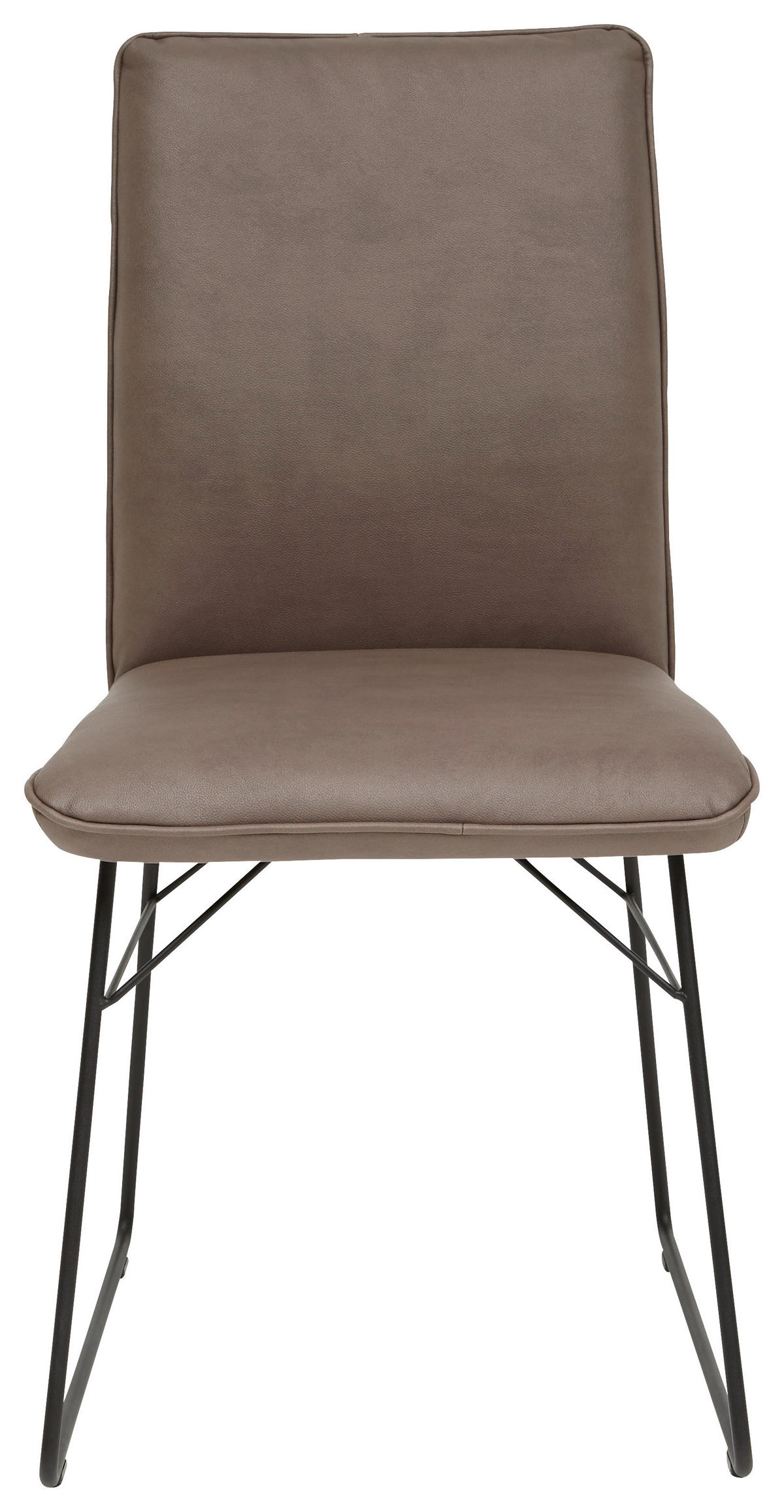 STUHL  in Stahl Mikrofaser  - Schwarz/Braun, Design, Textil/Metall (46/91/60cm) - Dieter Knoll