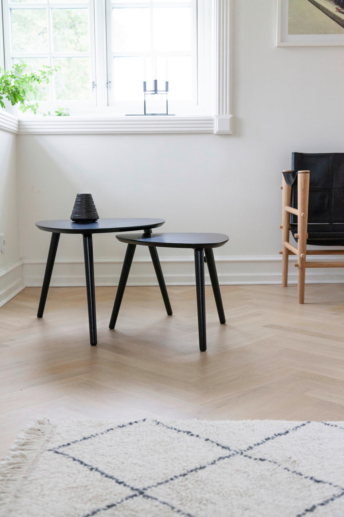 SATZTISCH Bambus vollmassiv Schwarz  - Schwarz, MODERN, Holz (68/57/45cm) - MID.YOU