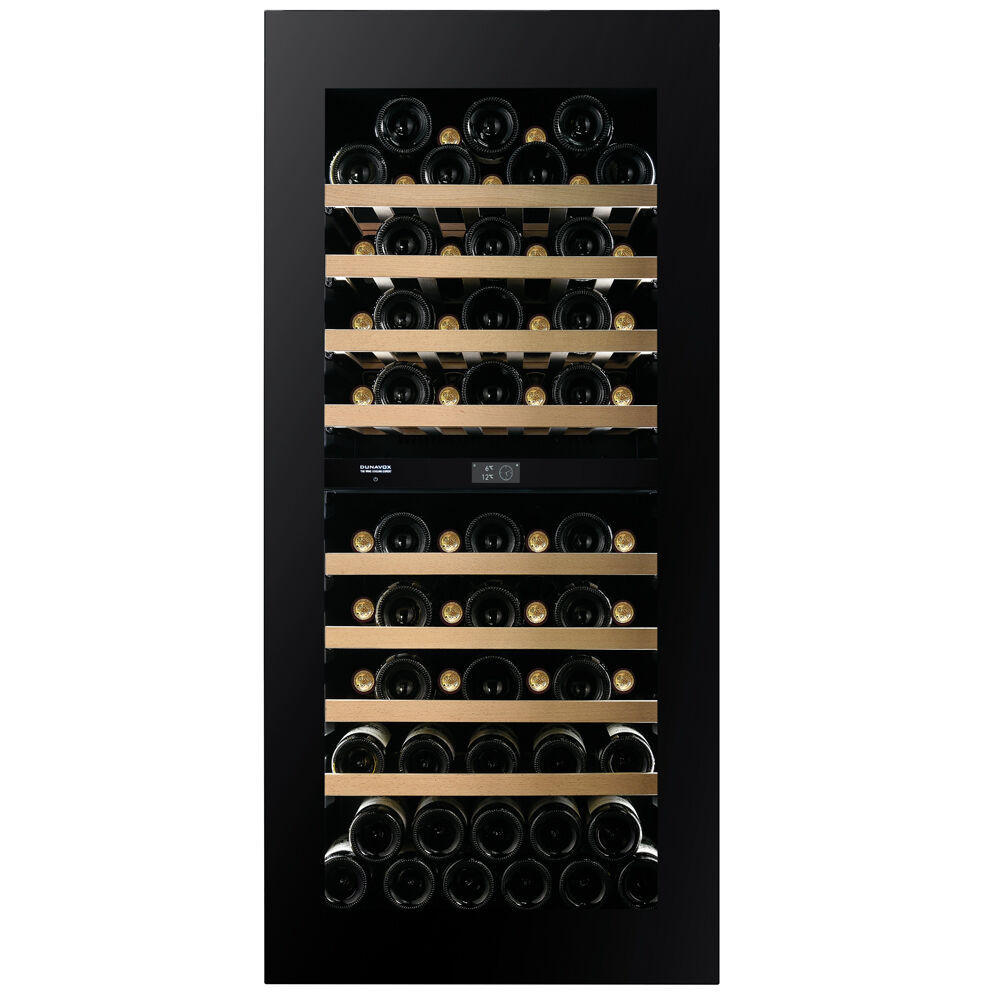 WEINKÜHLSCHRANK DVN-70.185DB.TO  - Schwarz, Basics, Glas/Holz (59/123,3/57,1cm)