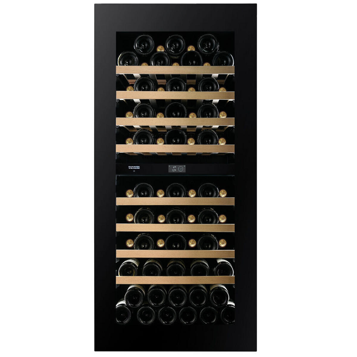 WEINKÜHLSCHRANK DVN-70.185DB.TO  - Schwarz, Basics, Glas/Holz (59/123,3/57,1cm)