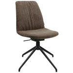 STUHL  in Stahl Flachgewebe Metall, Textil  - Dunkelbraun, Design, Textil/Metall (46/85-88/55cm) - Johann Jakob
