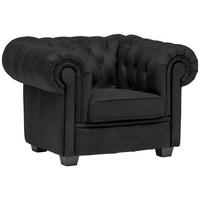 CHESTERFIELD-SESSEL - Wengefarben/Schwarz, LIFESTYLE, Holz/Textil (115/76,5/96cm) - Landscape
