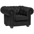CHESTERFIELD-SESSEL - Wengefarben/Schwarz, LIFESTYLE, Holz/Textil (115/76,5/96cm) - Landscape