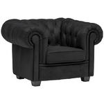 CHESTERFIELD-SESSEL - Wengefarben/Schwarz, LIFESTYLE, Holz/Textil (115/76,5/96cm) - Landscape