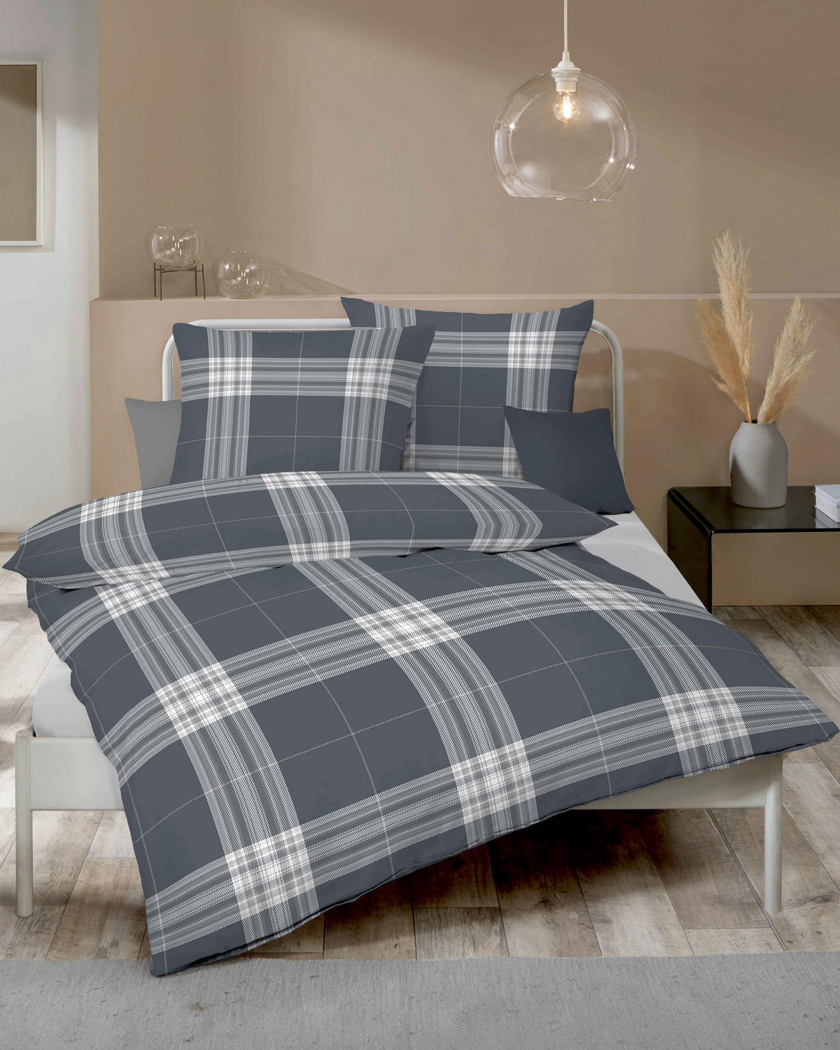 BETTWÄSCHE Pure Flanell 140/200 cm  - Schwarz, Design, Textil (140/200cm) - Kaeppel