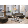 ECKSOFA  in Flachgewebe Braun  204/341 cm  - Schwarz/Braun, Design, Textil/Metall (204/341cm) - Xora