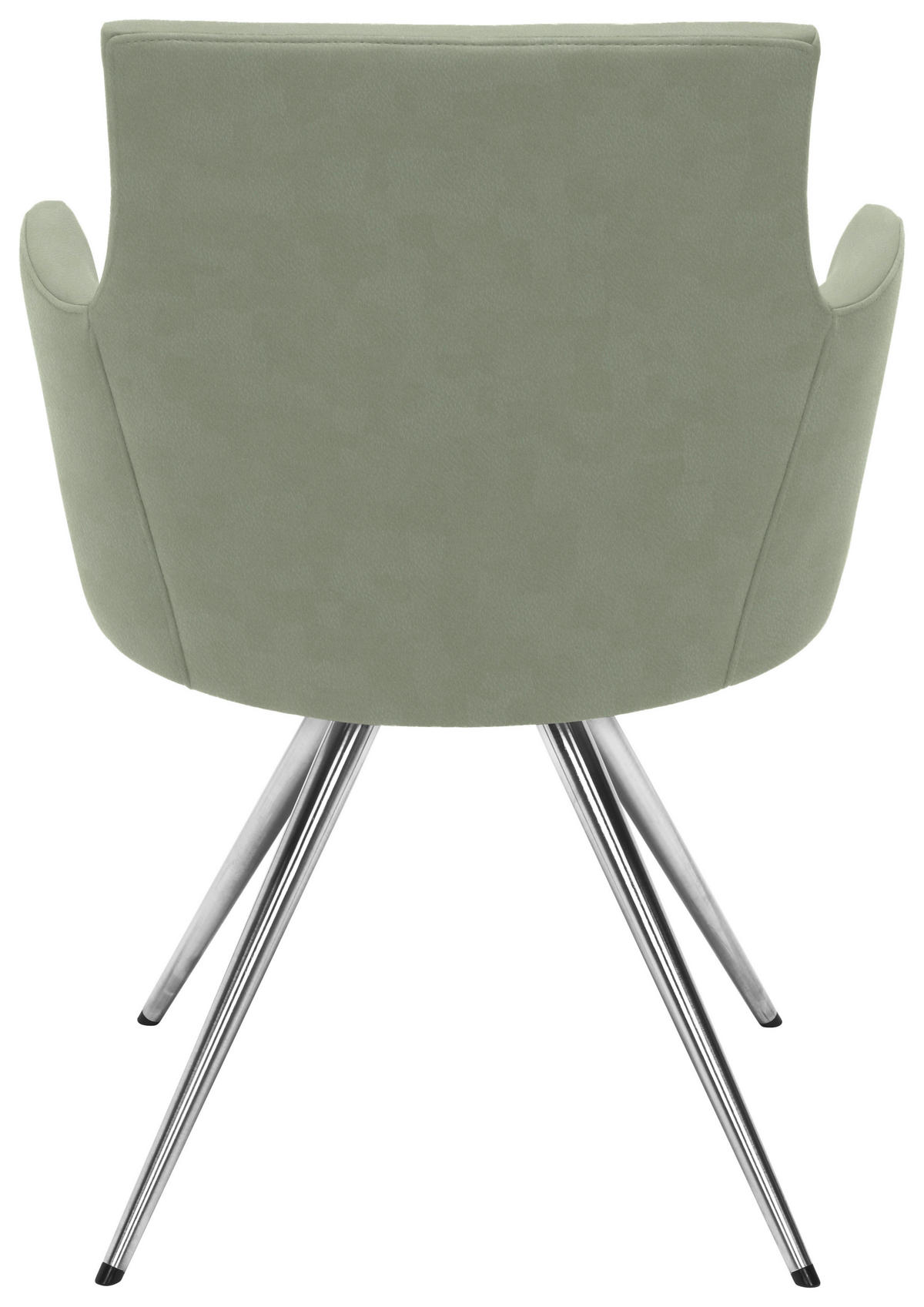 ARMLEHNSTUHL  in Stahl Lederlook, Mikrofaser  - Edelstahlfarben/Mintgrün, Design, Textil/Metall (60/87/62cm) - Venjakob