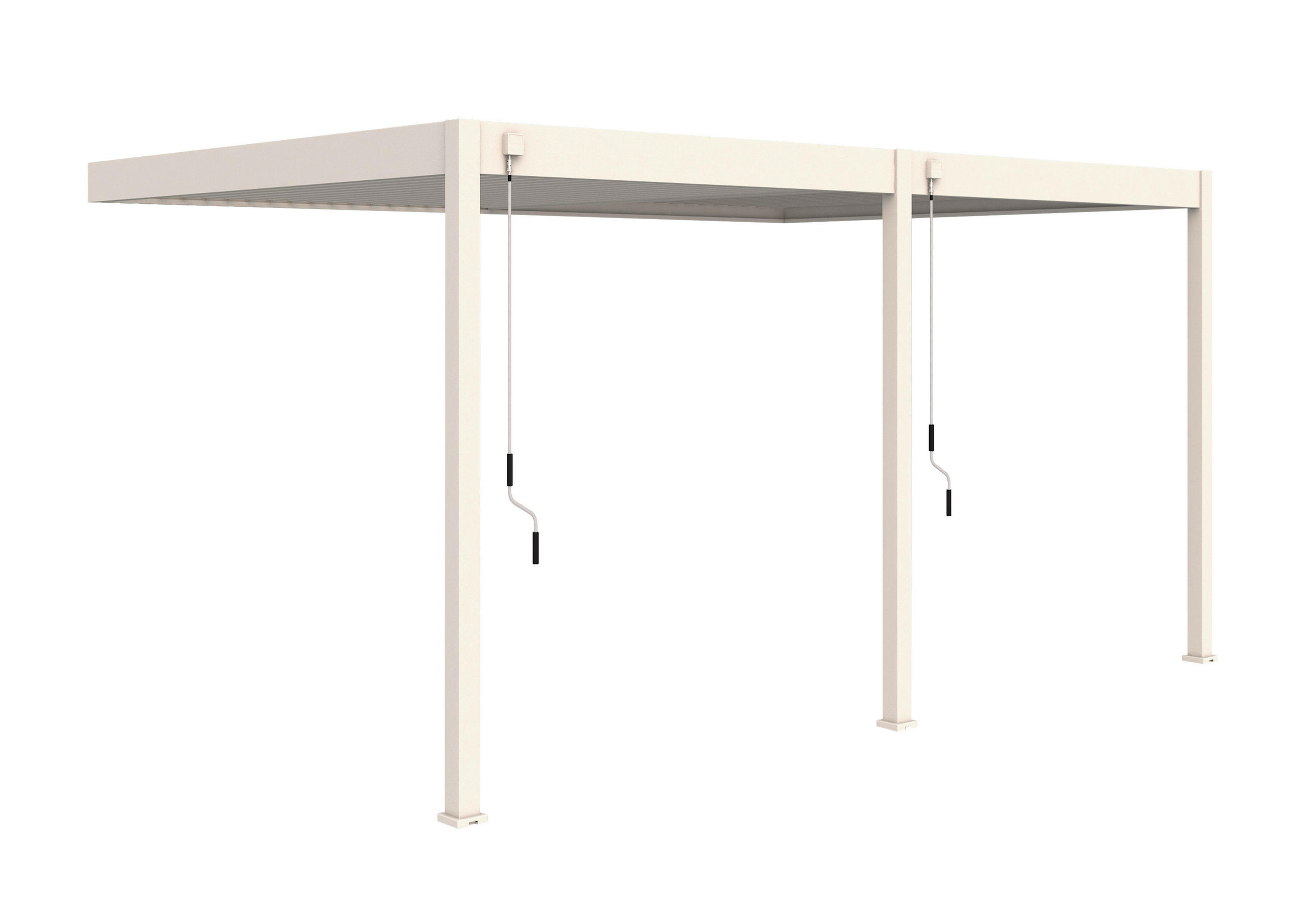 PERGOLA 600/266/400 cm Aluminium  - Weiß, Basics, Metall (600/266/400cm) - Gardenson