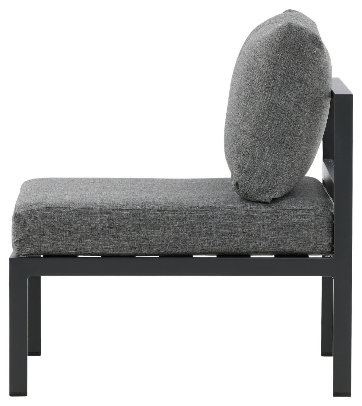 LOUNGEFÅTÖLJ  - grå/svart, Klassisk, metall (70/65/74cm) - Gardenson