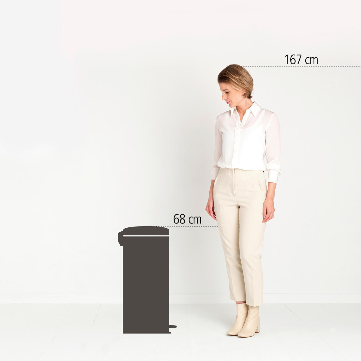 PEDÁLOS SZEMETES  - fekete/zöld, Basics, műanyag/fém (30l) - Brabantia