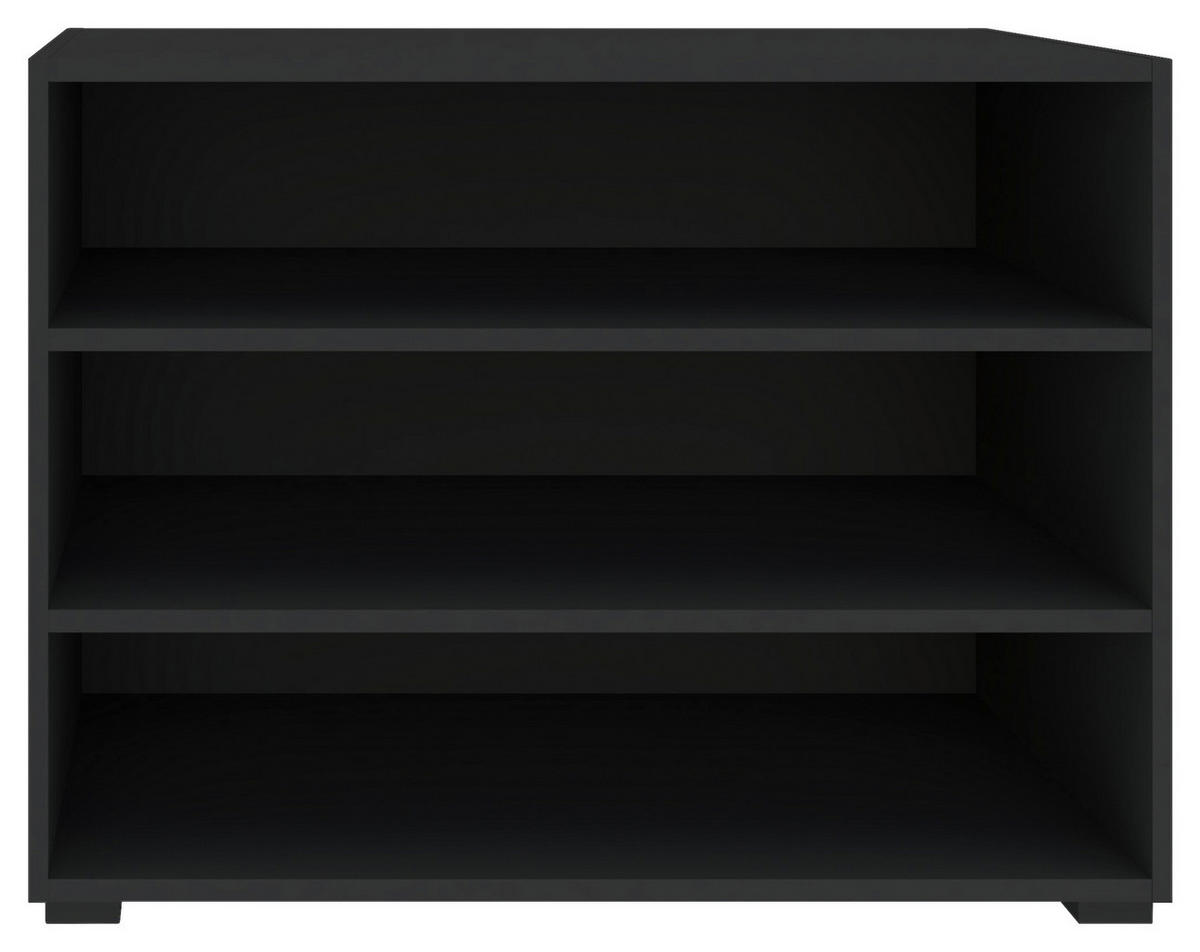ETAJERĂ UNIT-ELEMENTS MIDI - antracit/negru, Konventionell, plastic/material pe bază de lemn (91/67/40cm) - Hom`in