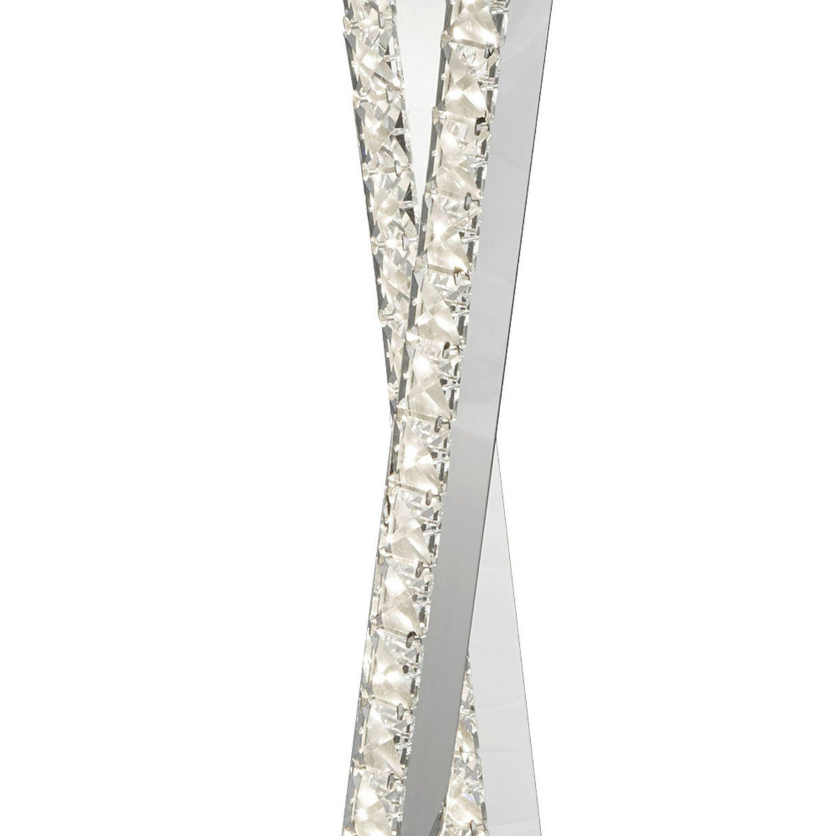 LED-TISCHLEUCHTE 10/16/56 cm   - Chromfarben, Design, Glas/Metall (10/16/56cm)