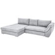 ECKSOFA in Flachgewebe Silberfarben  - Silberfarben, Design, Textil/Metall (174/306cm) - Carryhome