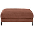 HOCKER in Textil Rostfarben  - Rostfarben/Schwarz, Design, Textil/Metall (120/43/90cm) - Dieter Knoll