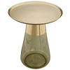 BEISTELLTISCH in Metall, Glas  - Goldfarben/Grün, Design, Glas/Metall (42/51cm) - Kayoom