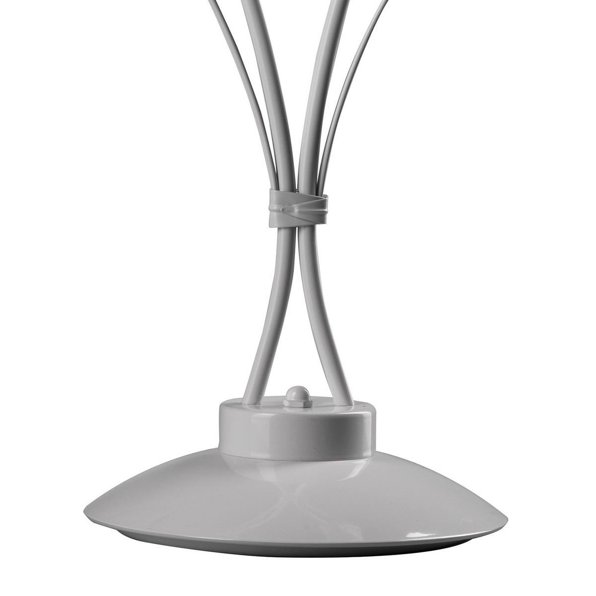 NACHTTISCHLEUCHTE 42/60 cm   - Weiß, KONVENTIONELL, Glas/Metall (42/60cm)