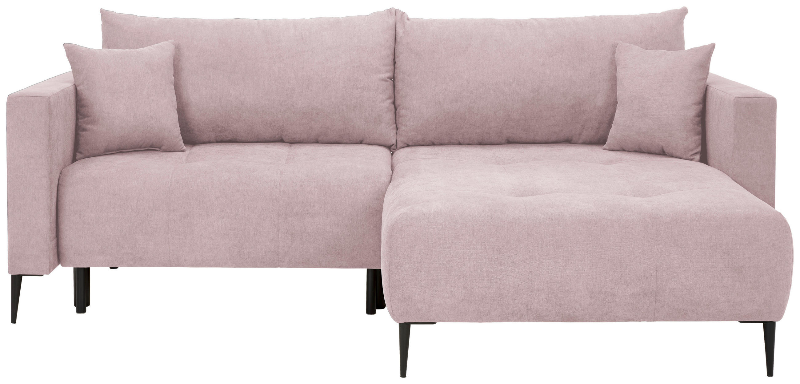 KUTNA GARNITURA tekstil  ružičasta   - ružičasta/crna, Konvencionalno, tekstil/metal (226/155cm) - Carryhome