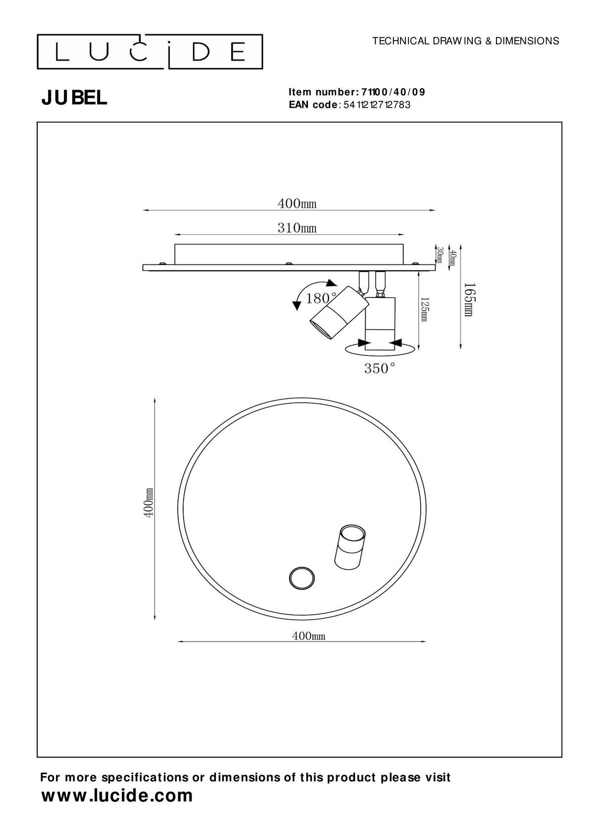LED-DECKENLEUCHTE JUBEL 40/40/16.5 cm   - LIFESTYLE (40/40/16.5cm) - Lucide