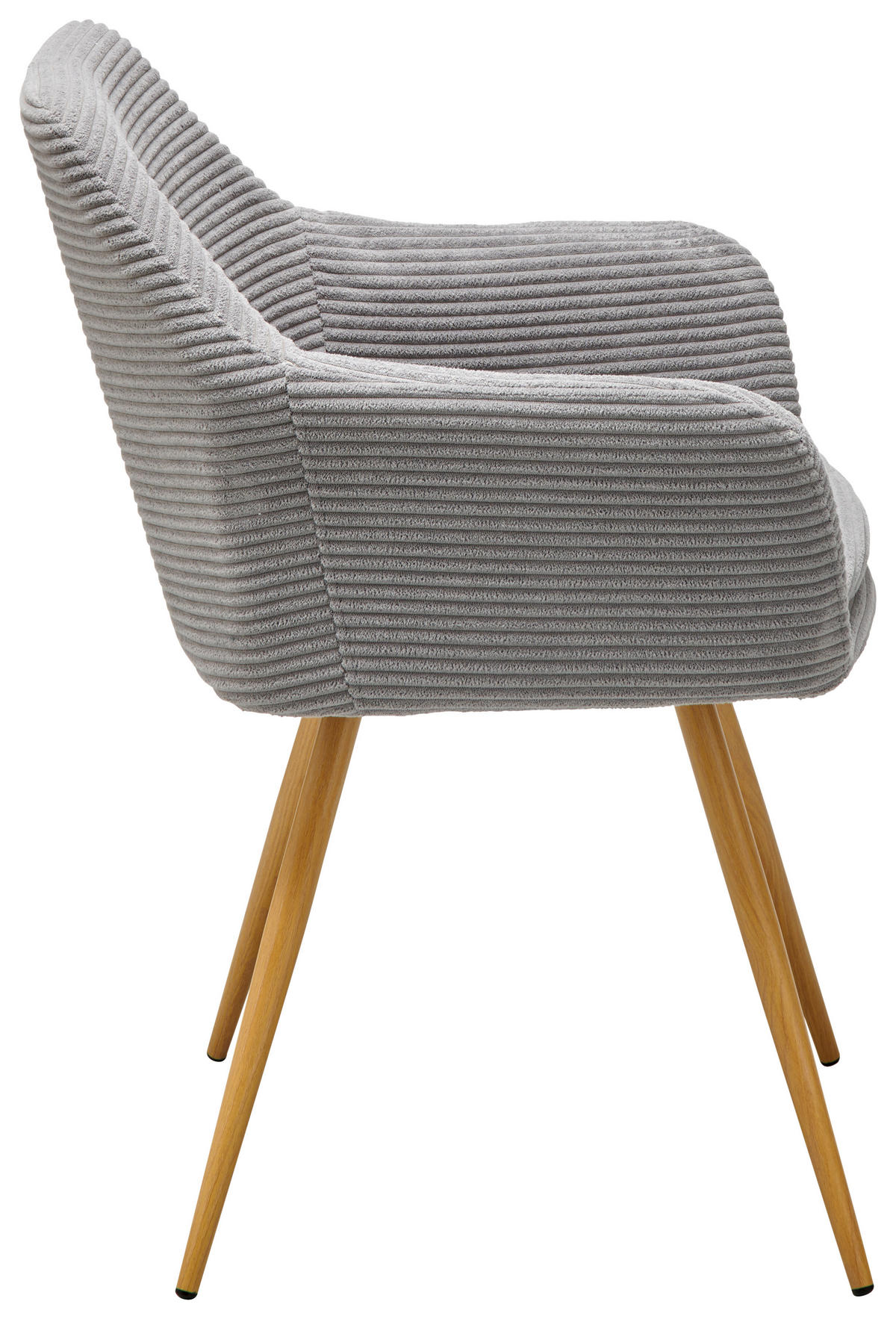 ŽIDLE S PODRUČKAMI, železo, manšestr, šedá - šedá/přírodní barvy, Lifestyle, kov/textil (57/83/62cm) - MID.YOU