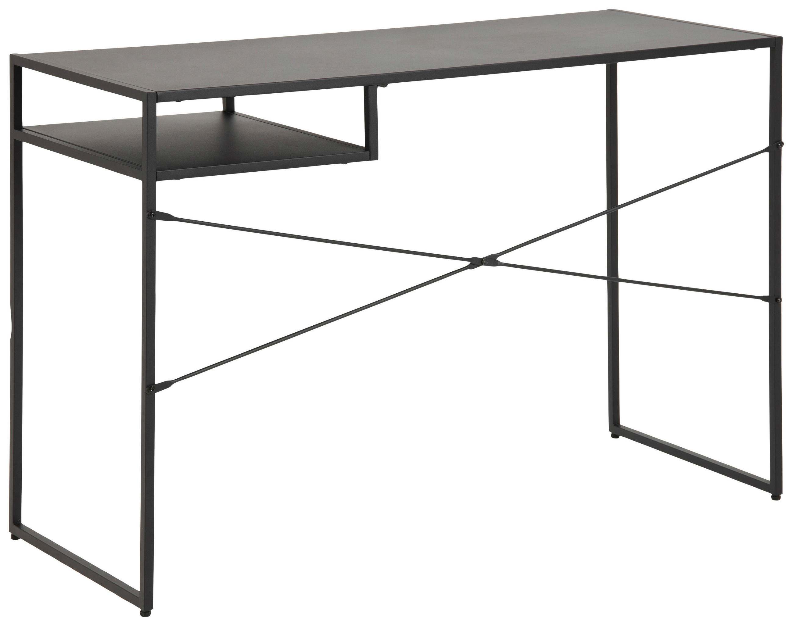 SCHREIBTISCH 110/45/75 cm  in Schwarz  - Schwarz, KONVENTIONELL, Metall (110/45/75cm) - MID.YOU
