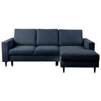 ECKSOFA in Struktur Anthrazit  - Anthrazit/Schwarz, Modern, Holz/Kunststoff (230/145cm) - MID.YOU