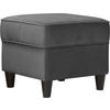 HOCKER Plüsch Anthrazit  - Anthrazit/Schwarz, Design, Holz/Textil (52/45/52cm) - MID.YOU