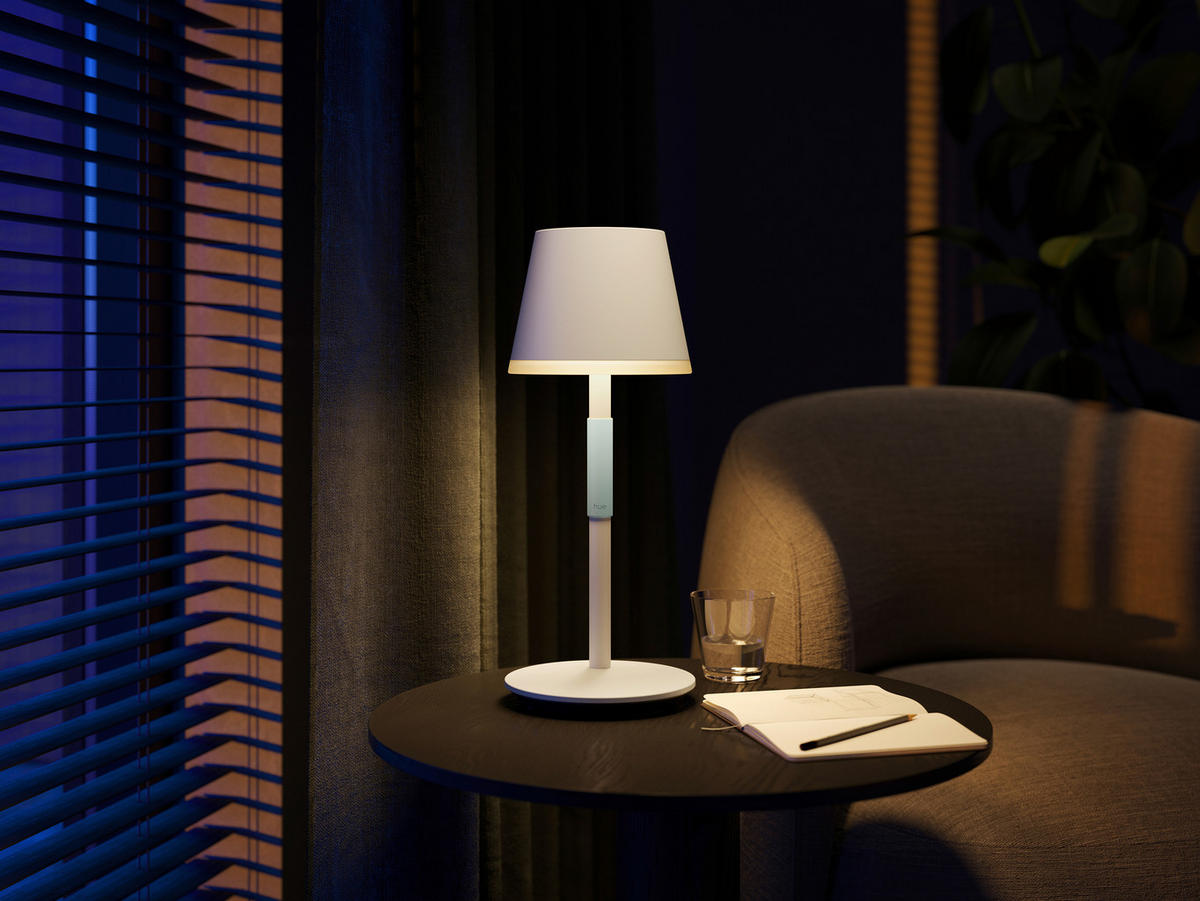 AKKU-TISCHLEUCHTE - Weiss, Design, Metall (14,2/35cm) - Philips HUE