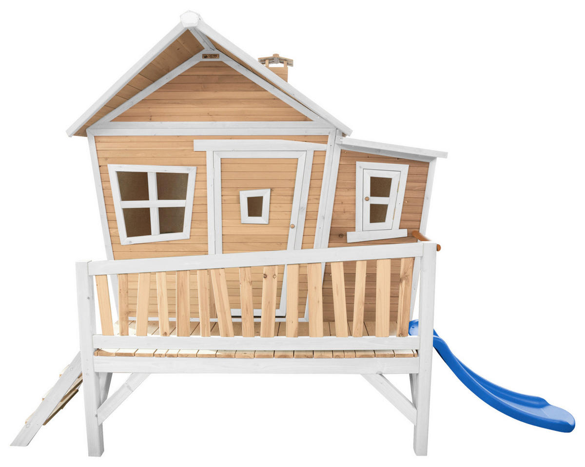 SPIELHAUS 123/12,8/152 cm  - Blau/Weiss, Konventionell, Holz/Kunststoff (123/12,8/152cm)