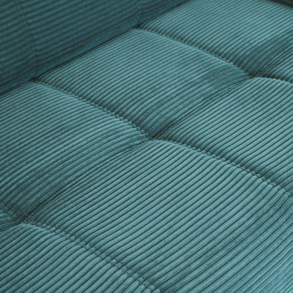 ECKSOFA in Cord Petrol  - Petrol/Schwarz, Konventionell, Textil/Metall (165/295cm) - Carryhome