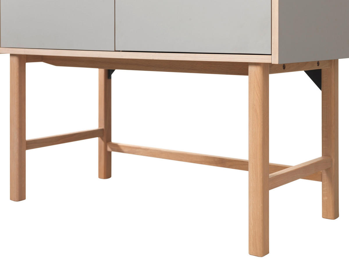 HIGHBOARD Grau, Eichefarben  100/150/45 cm  - Eichefarben/Grau, Design, Holz/Holzwerkstoff (100/150/45cm) - Lomoco