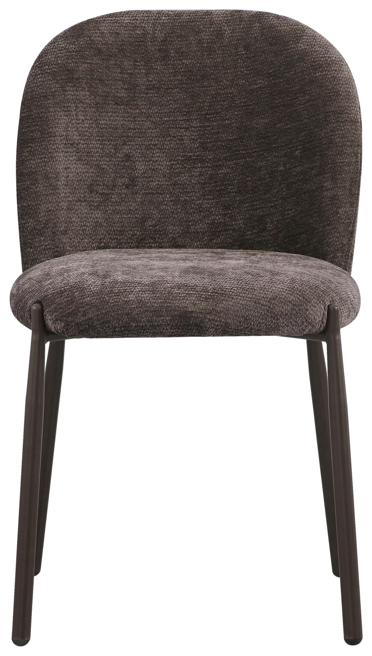 STUHL  Stoffauswahl Struktur  - Braun, Design, Textil/Metall (46/80/60cm) - Stylife