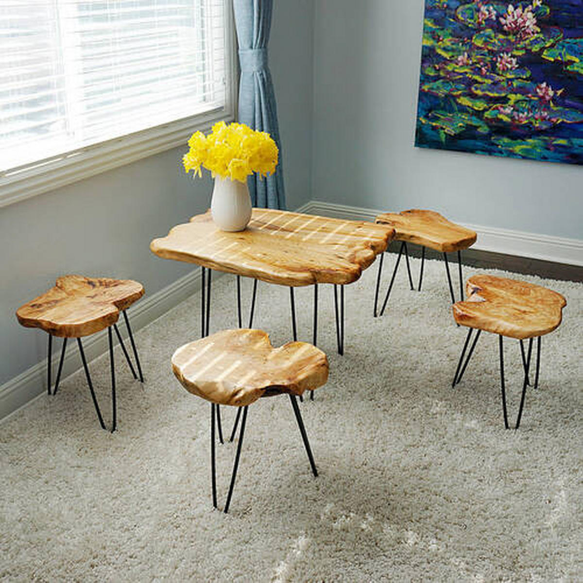 BEISTELLTISCH in Holz, Metall 30/30/40 cm  - Naturfarben, Design, Holz/Metall (30/30/40cm) - Kayoom