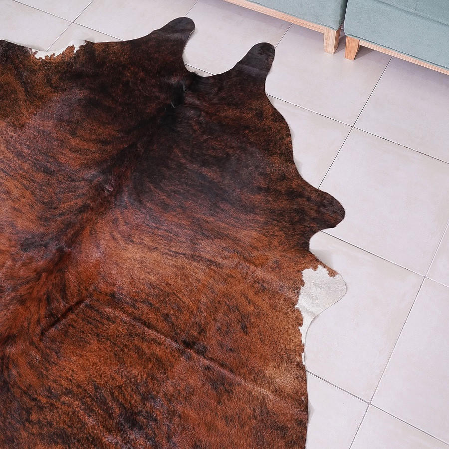 RINDERFELL 165/235 cm Cordoba Dunkelbraun - Dunkelbraun, Natur, Leder/Fell (165/235cm) - Linea Natura