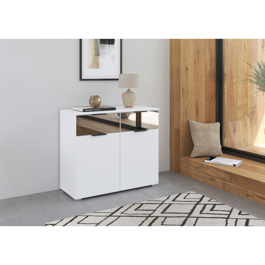 Thumbnail - Rauch Möbel Kommode, Weiß, Metall, 2 Schublade(n) Schubladen, 80x81x42 cm, Blauer Engel, BQ - Bündnis für Qualität, Made...