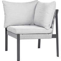 LOUNGEECKTEIL  - Anthrazit/Hellgrau, Design, Textil/Metall (75/85/75cm) - Stern