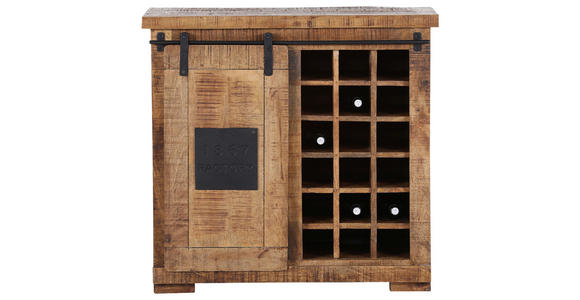 KOMMODE in 90/85/45 cm - Schwarz/Naturfarben, LIFESTYLE, Holz/Metall (90/85/45cm) - Landscape