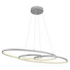 LED-HÄNGLAMPA 100/36/120 cm  - opal/silver, Design, metall/plast (100/36/120cm) - Globo