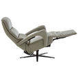 RELAXSESSEL in Leder Greige  - Greige/Schwarz, Design, Leder/Metall (76/110/86cm) - Dieter Knoll