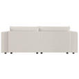 SCHLAFSOFA Cord Creme  inkl. Zierkissen, Bettkasten, Schlaffunktion  - Creme/Schwarz, MODERN, Kunststoff/Textil (250/68/104cm) - Xora
