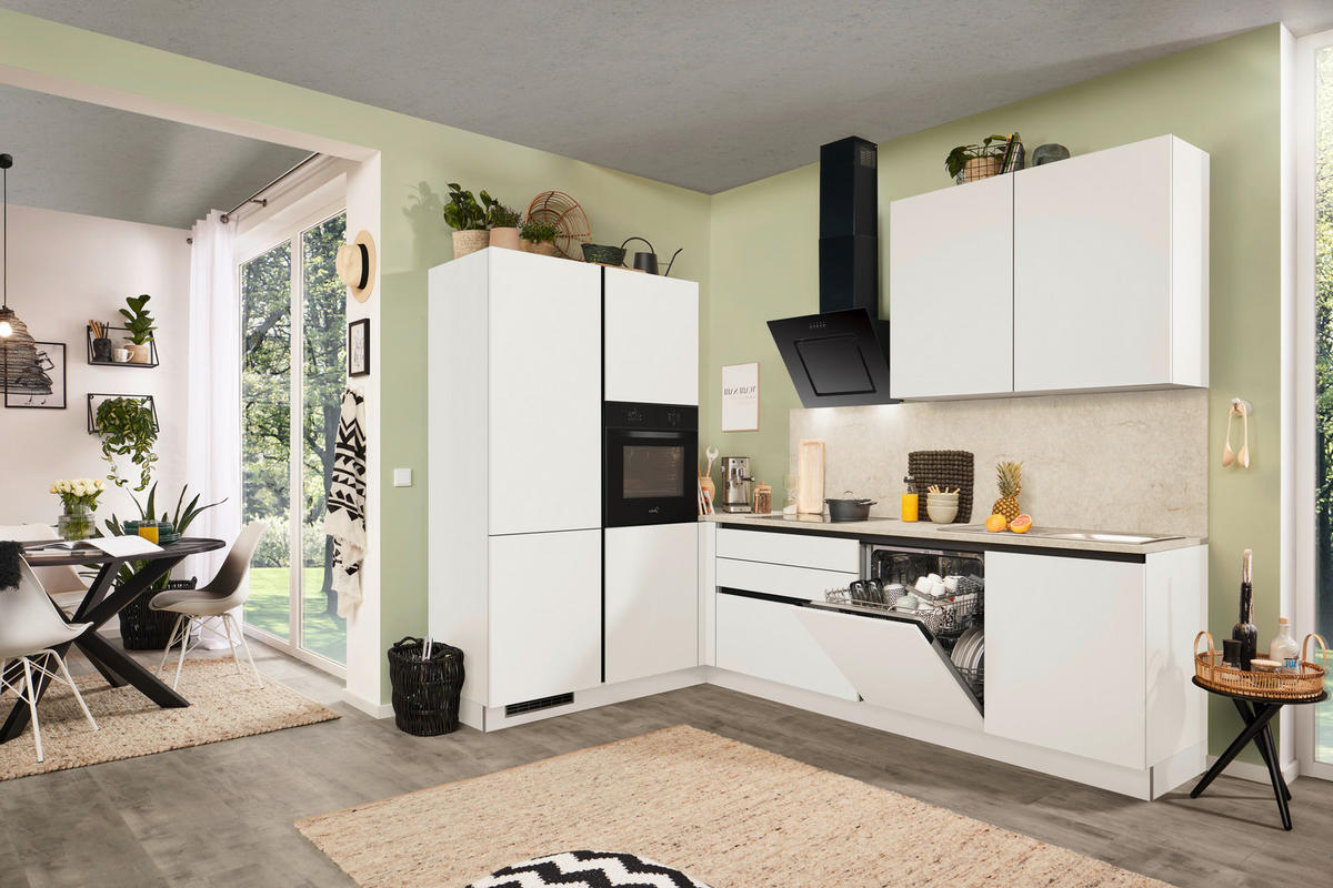 ECKKÜCHE 183/276 cm  in Weiß  - Weiß, Basics, Holzwerkstoff (183/276cm) - Welnova