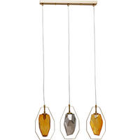 HÄNGELEUCHTE Diamond 67/120/12 cm   - MODERN, Glas/Metall (67/120/12cm) - Kare-Design