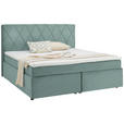 BOXSPRINGBETT 180/200 cm  in Mintgrün  - Schwarz/Mintgrün, Design, Kunststoff/Textil (180/200cm) - Xora